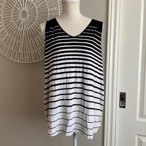 Ricki's - Fade Out Black & White Stripe Tank Top​​​​​​​​​​